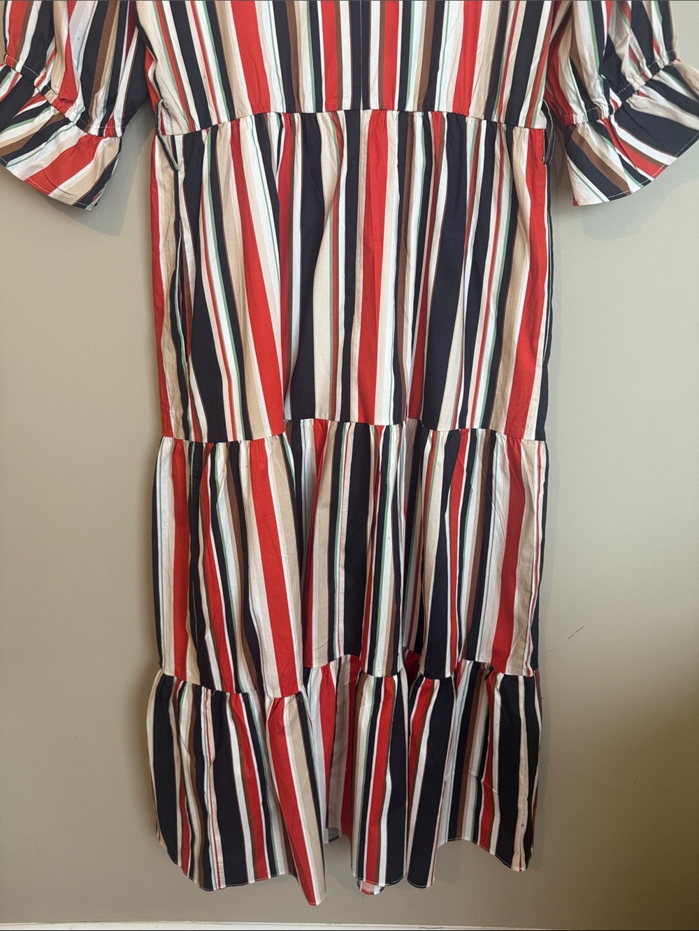 NWOT- Hutch Arlo Stripe Short Sleeve Tiered Dress, Multi Riviera Stripe, size 12 - Picture 12 of 12